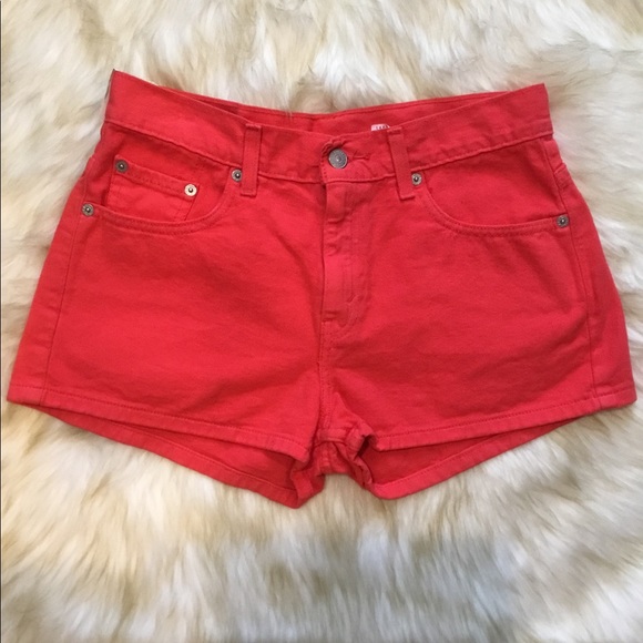 NWT Levi 505 orange regular fit shorts - Picture 2 of 4